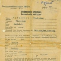 Miniaturka obiektu Zezwolenie na przejazd zwolnionego więźnia Władysława Kuflowskiego