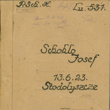 Miniatura obiektu Akta personalne więźnia Josefa Schohlo