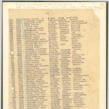 Miniatura obiektu Fragment listy transportowej kobiet do Ravensbrück z 15 lipca 1943 r.