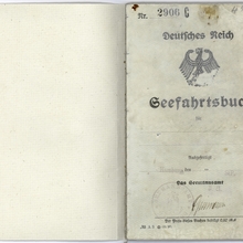 Miniatura obiektu Książeczka żeglarska (Seefahrtsbuch) Alberta Ferdinanda Ottona Klauke