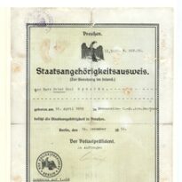 Miniatura obiektu Poświadczenie niemieckiego obywatelstwa Petera Wyderki