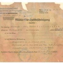 Miniatura obiektu Potwierdzenie odbycia służby wojskowej w niemieckiej marynarce wojennej przez Viktora Klebanowskiego