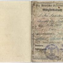 Miniatura obiektu Legitymacja Deutsche Arbeitsfront (DAF, Niemieckiego Frontu Pracy) Ladislausa Lukesa